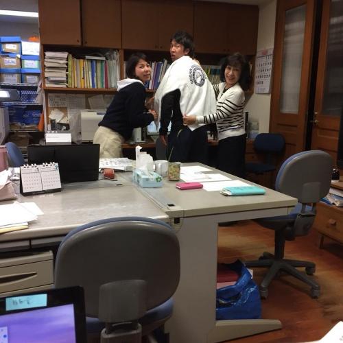 ３人で撮りましょ