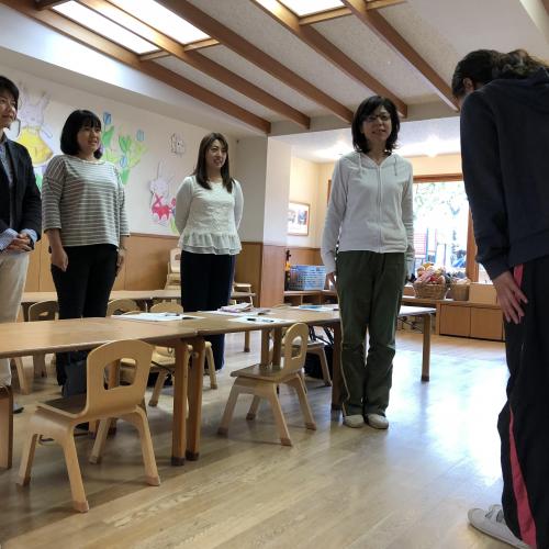 新パートさんと挨拶の練習