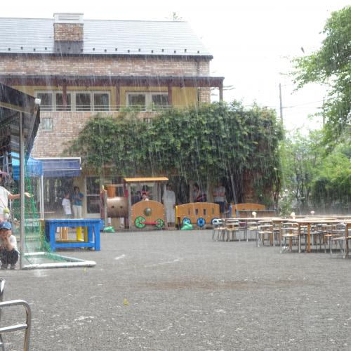 すごい雨でした